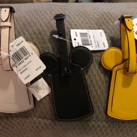 coach disney luggage tag